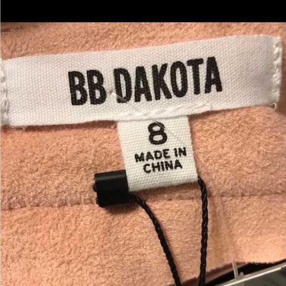 BB Dakota Mini Skirt Annette Pink lemonade plush Faux Suede Blush, size 8 - Picture 10 of 17